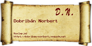 Dobribán Norbert névjegykártya