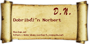 Dobribán Norbert névjegykártya